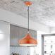 Amador 1 Light 12 inch Shiny Orange with Polished Chrome Accents Pendant Ceiling Light