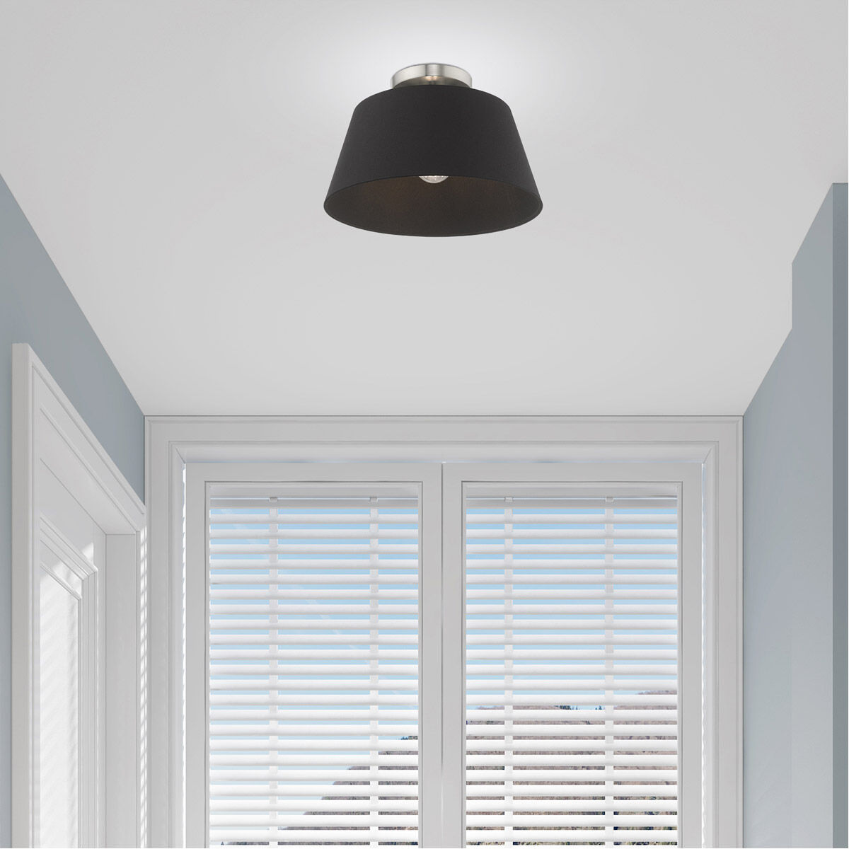 Belclaire 1 Light 13 inch Brushed Nickel Semi-Flush Mount Ceiling Light