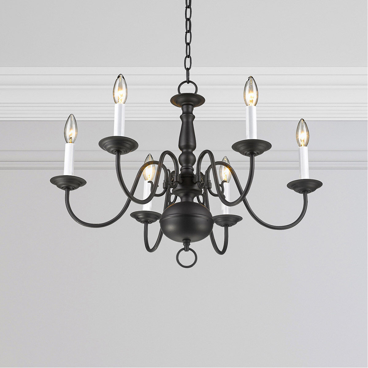 Williamsburgh 6 Light 24 inch Bronze Chandelier Ceiling Light