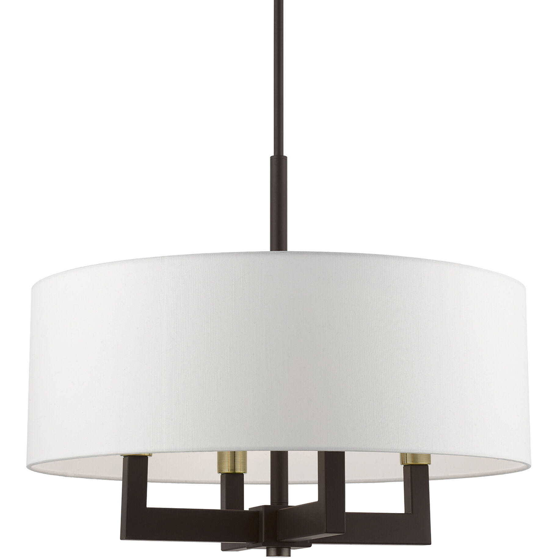 Cresthaven 4 Light 24 inch Bronze with Antique Brass Accents Pendant Chandelier Ceiling Light