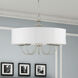 Brookdale 5 Light 23 inch Brushed Nickel Pendant Chandelier Ceiling Light