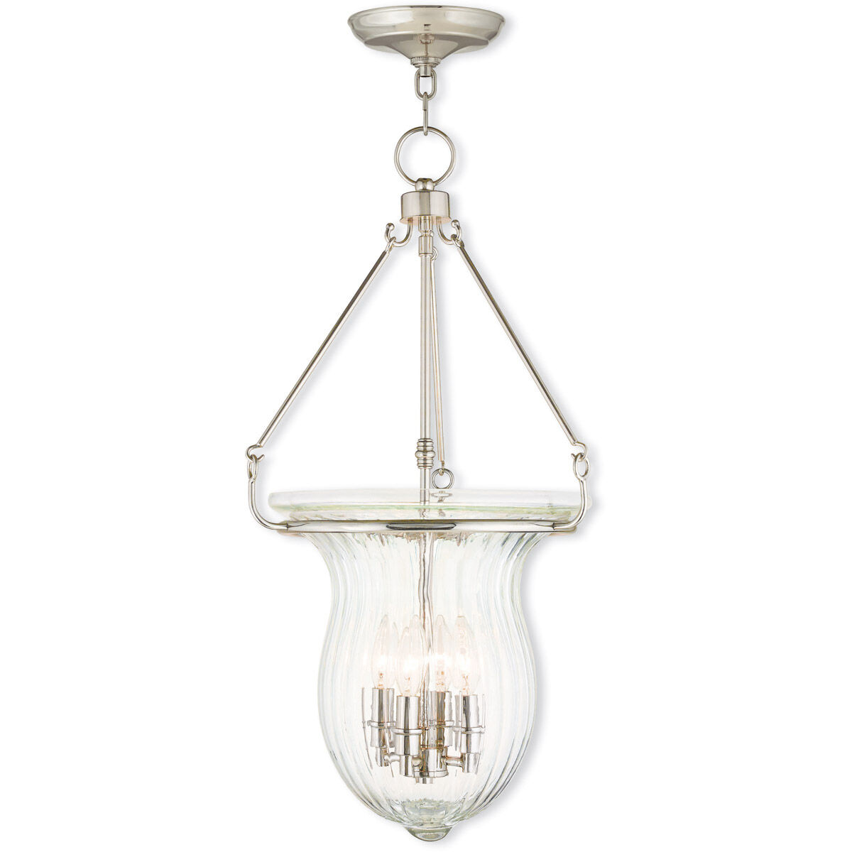 Andover 4 Light 14 inch Polished Nickel Pendant Ceiling Light