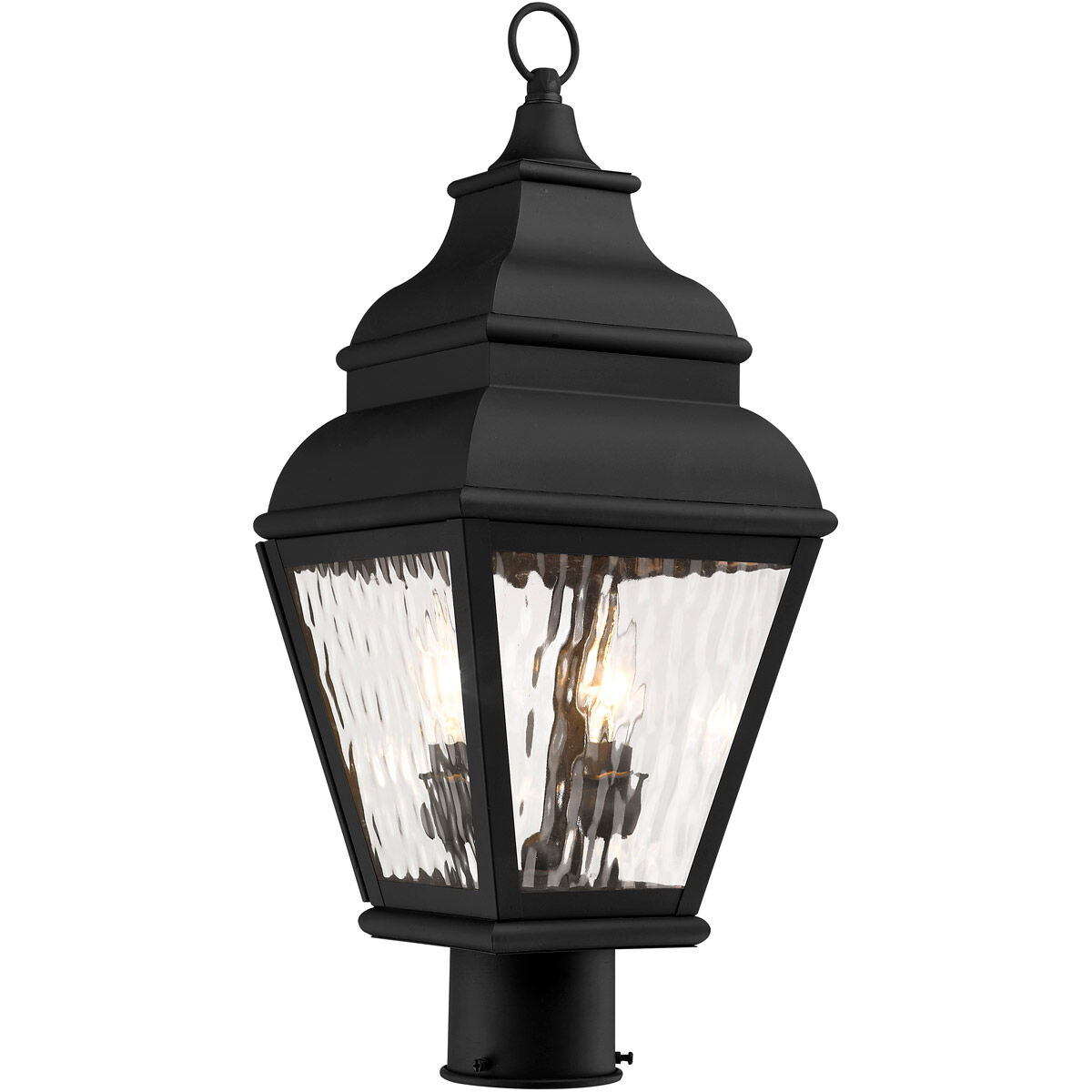 Exeter 2 Light 21 inch Black Outdoor Post Top Lantern