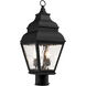 Exeter 2 Light 21 inch Black Outdoor Post Top Lantern