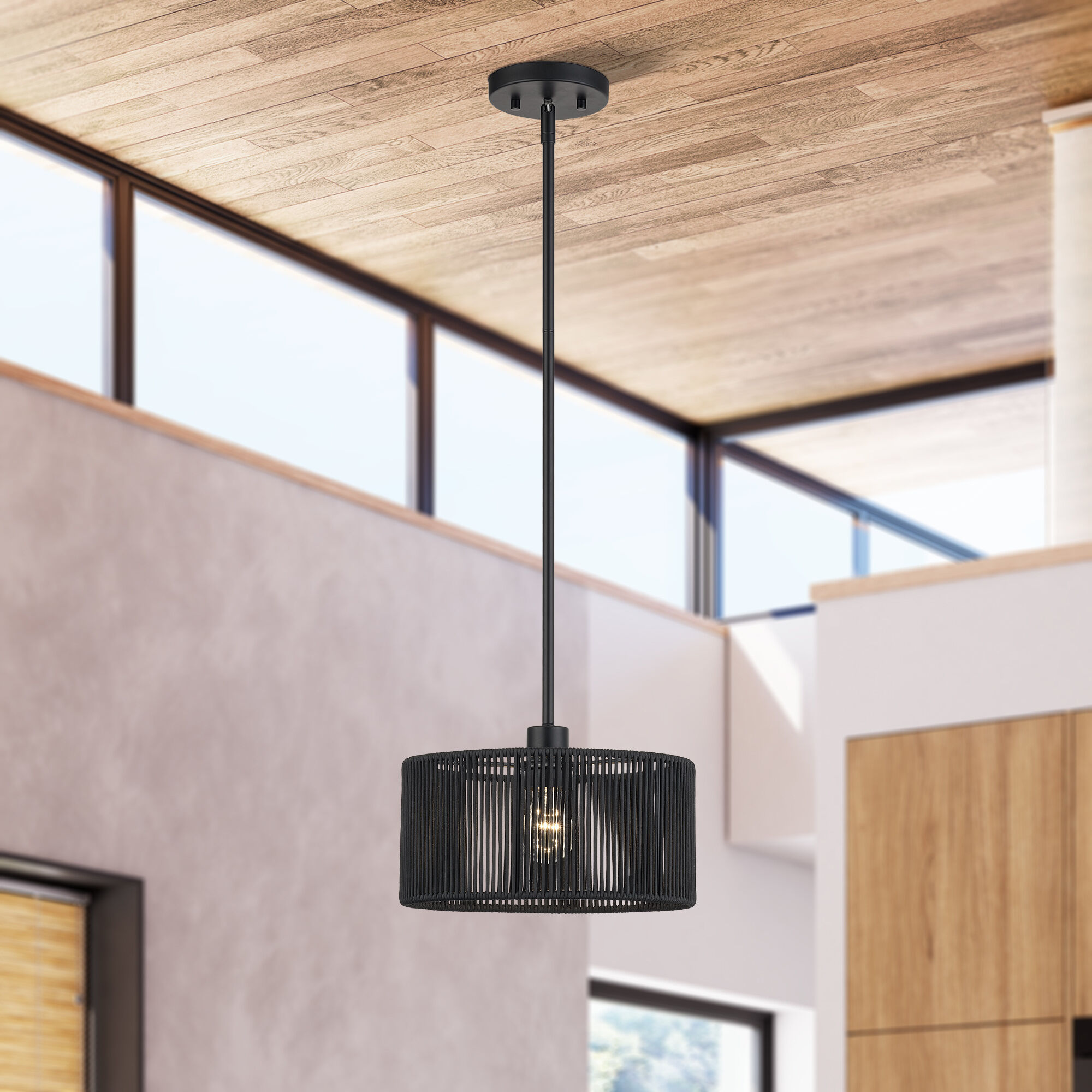Acordia 1 Light 12 inch Black Pendant Ceiling Light