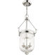 Coventry 3 Light 12 inch Polished Nickel Pendant Ceiling Light