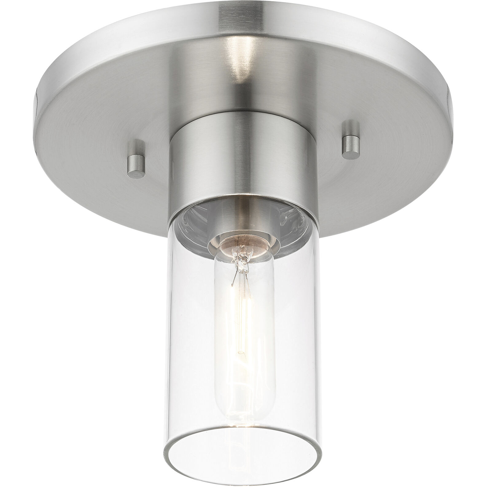 Carson 1 Light 9 inch Brushed Nickel Flush Mount Ceiling Light