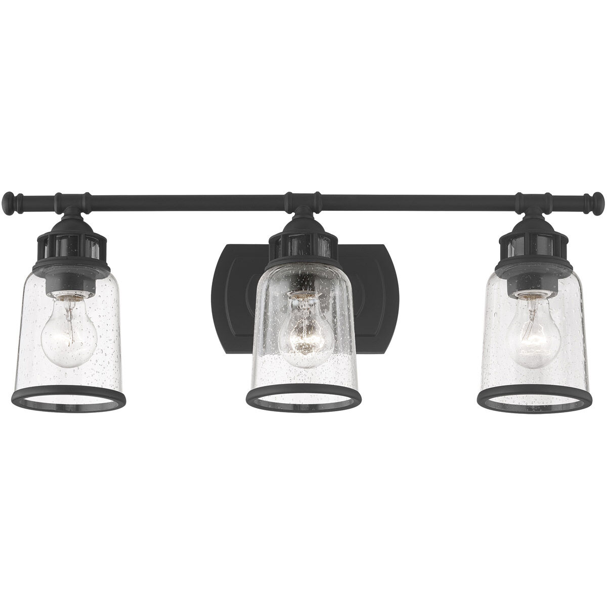Lawrenceville 3 Light 24 inch Black Vanity Sconce Wall Light