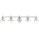 Oldwick 5 Light 42 inch Polished Chrome Vanity Sconce Wall Light