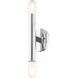 Copenhagen 2 Light 17 inch Polished Chrome ADA ADA Sconce Wall Light