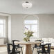 Fontana 4 Light 18 inch Bronze Semi-Flush Ceiling Light