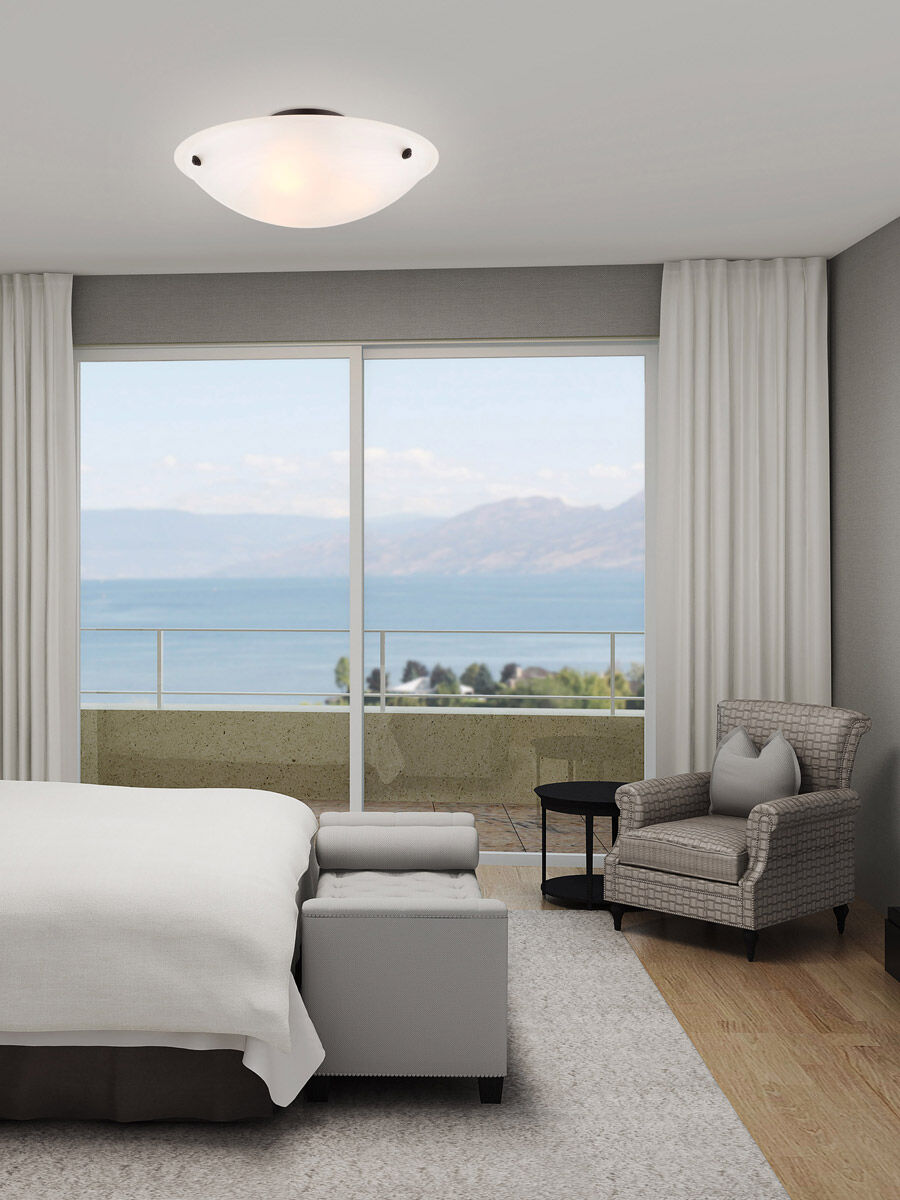 Oasis 4 Light 24 inch Bronze Semi-Flush Mount Ceiling Light