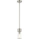 Quincy 1 Light 4.75 inch Brushed Nickel Mini Pendant Ceiling Light