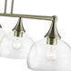 Glendon 4 Light 8.25 inch Antique Brass Large Linear Chandelier Ceiling Light