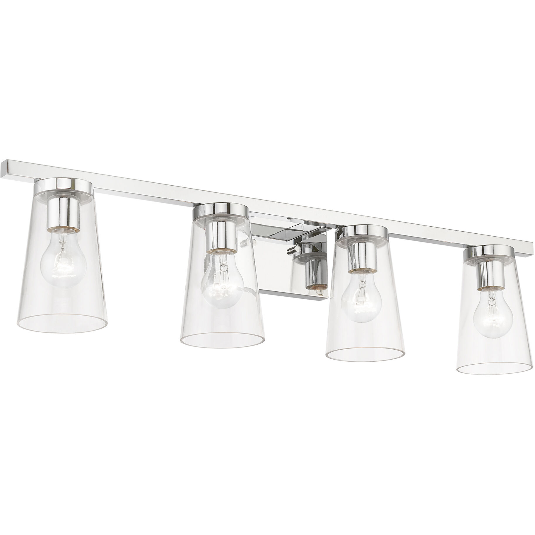 Cityview 4 Light 32 inch Polished Chrome Vanity Sconce Wall Light, Large