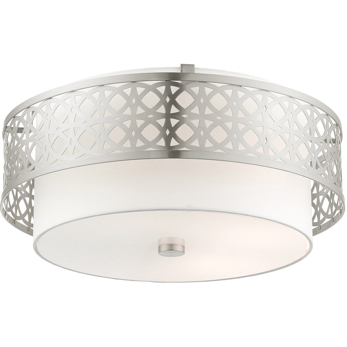 Calinda 4 Light 20 inch Brushed Nickel Semi Flush Ceiling Light