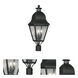 Amwell 3 Light 26.75 inch Black Large Outdoor Post Top Lantern