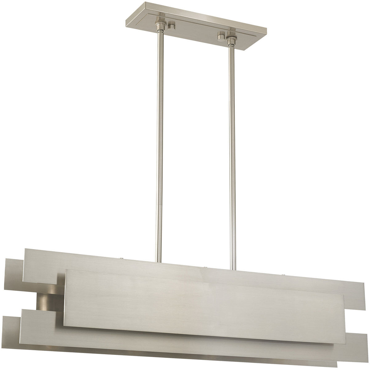 Varick 4 Light 36 inch Brushed Nickel Linear Chandelier Ceiling Light