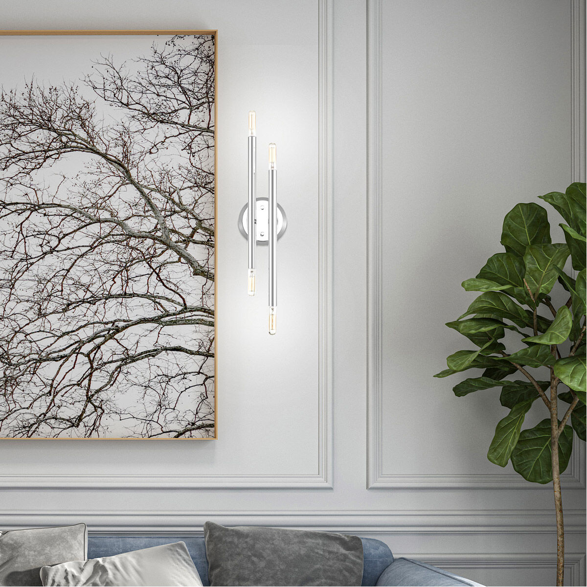 Soho 4 Light 5 inch Polished Chrome ADA Sconce Wall Light