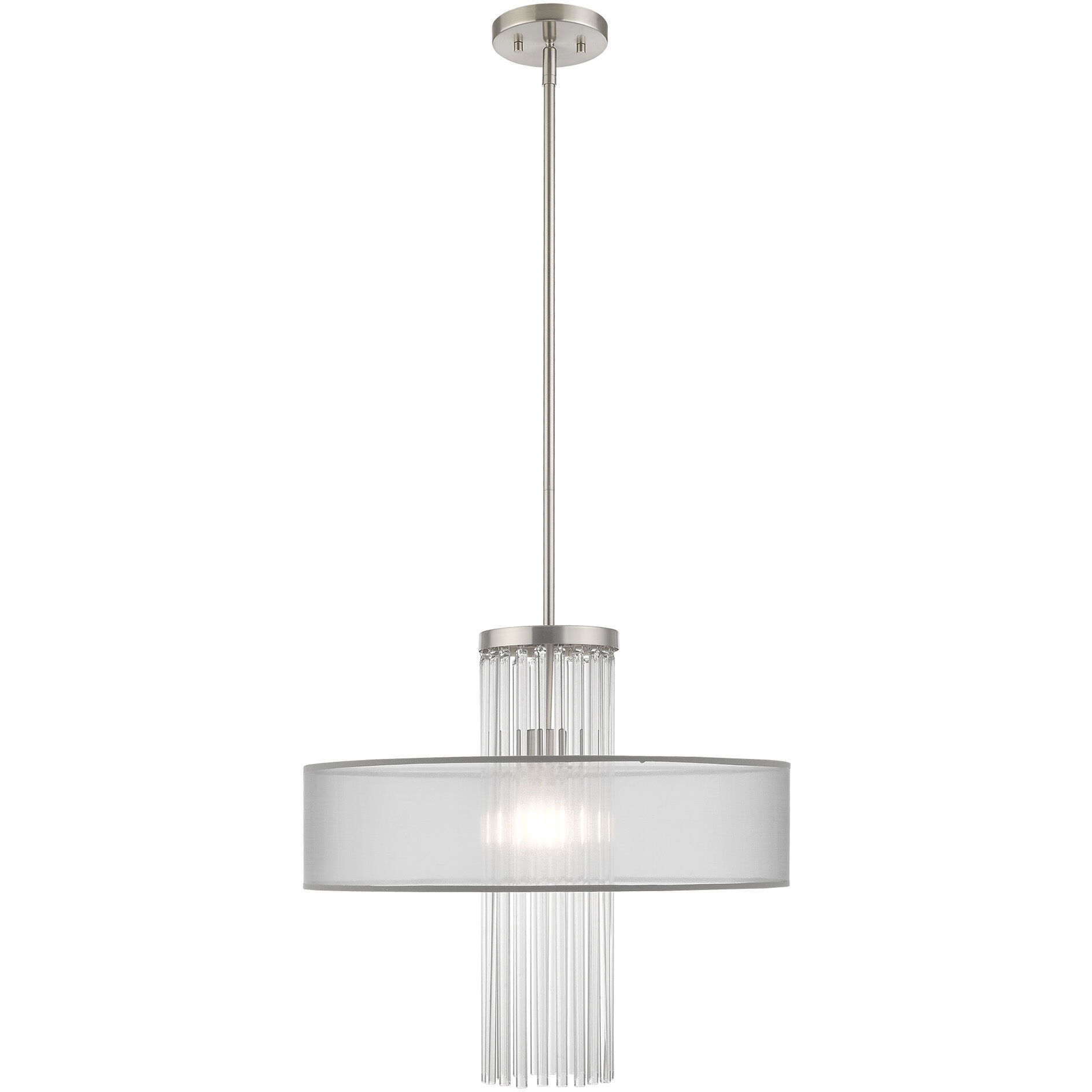 Alexis 1 Light 20 inch Brushed Nickel Pendant Chandelier Ceiling Light
