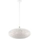 Charlton 3 Light 24 inch White with Brushed Nickel Accents Pendant Ceiling Light