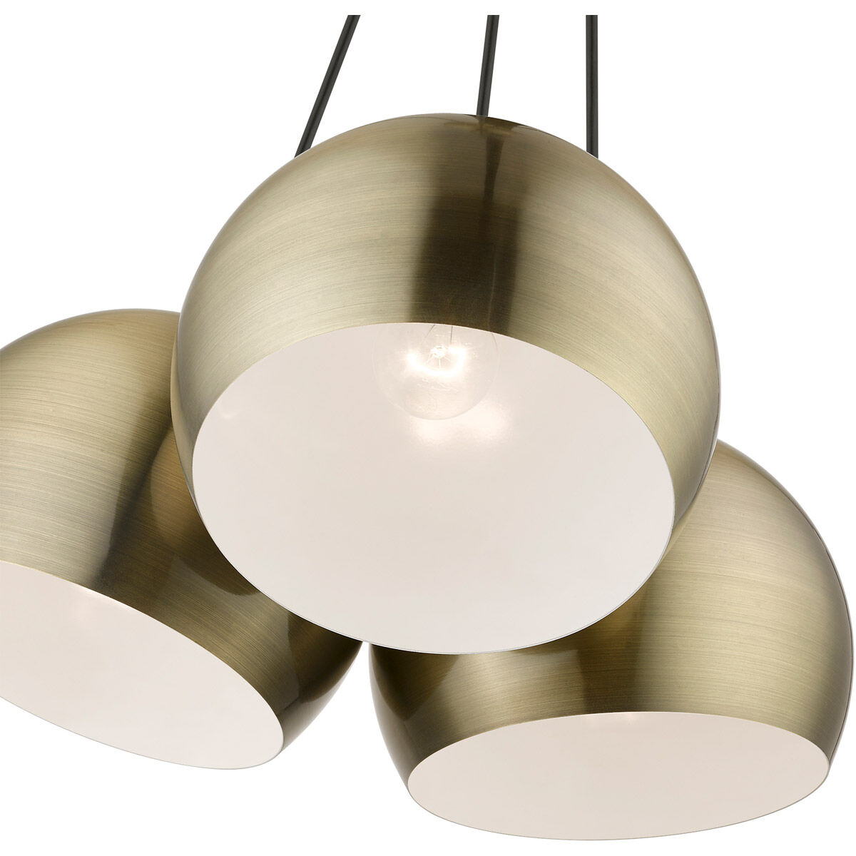 Piedmont 3 Light 22 inch Antique Brass Multi Pendant Ceiling Light