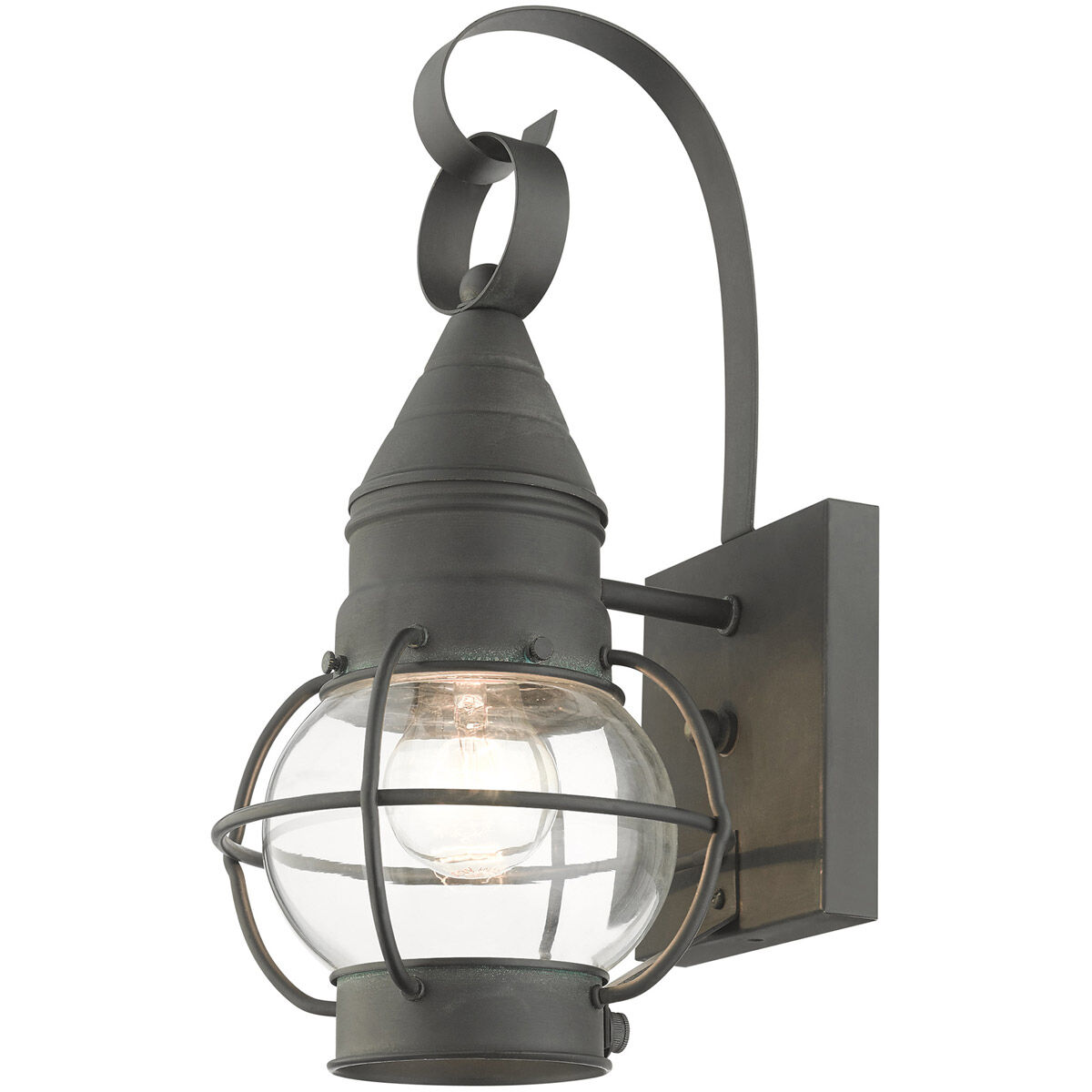 Newburyport 1 Light 14 inch Charcoal Outdoor Wall Lantern