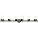 Manhattan 6 Light 48 inch Polished Black Chrome Vanity Sconce Wall Light