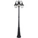 Monterey 3 Light 80.13 inch Black Outdoor 3 Head Post Light
