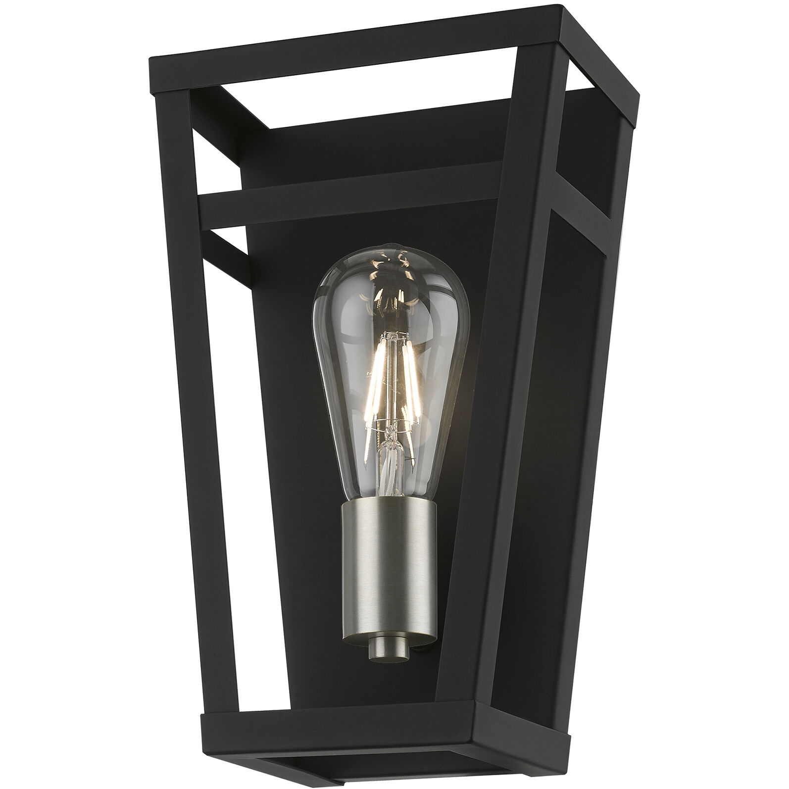 Schofield 1 Light 7 inch Black with Brushed Nickel Accents ADA Sconce Wall Light