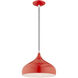 Amador 1 Light 12 inch Shiny Red Mini Pendant Ceiling Light