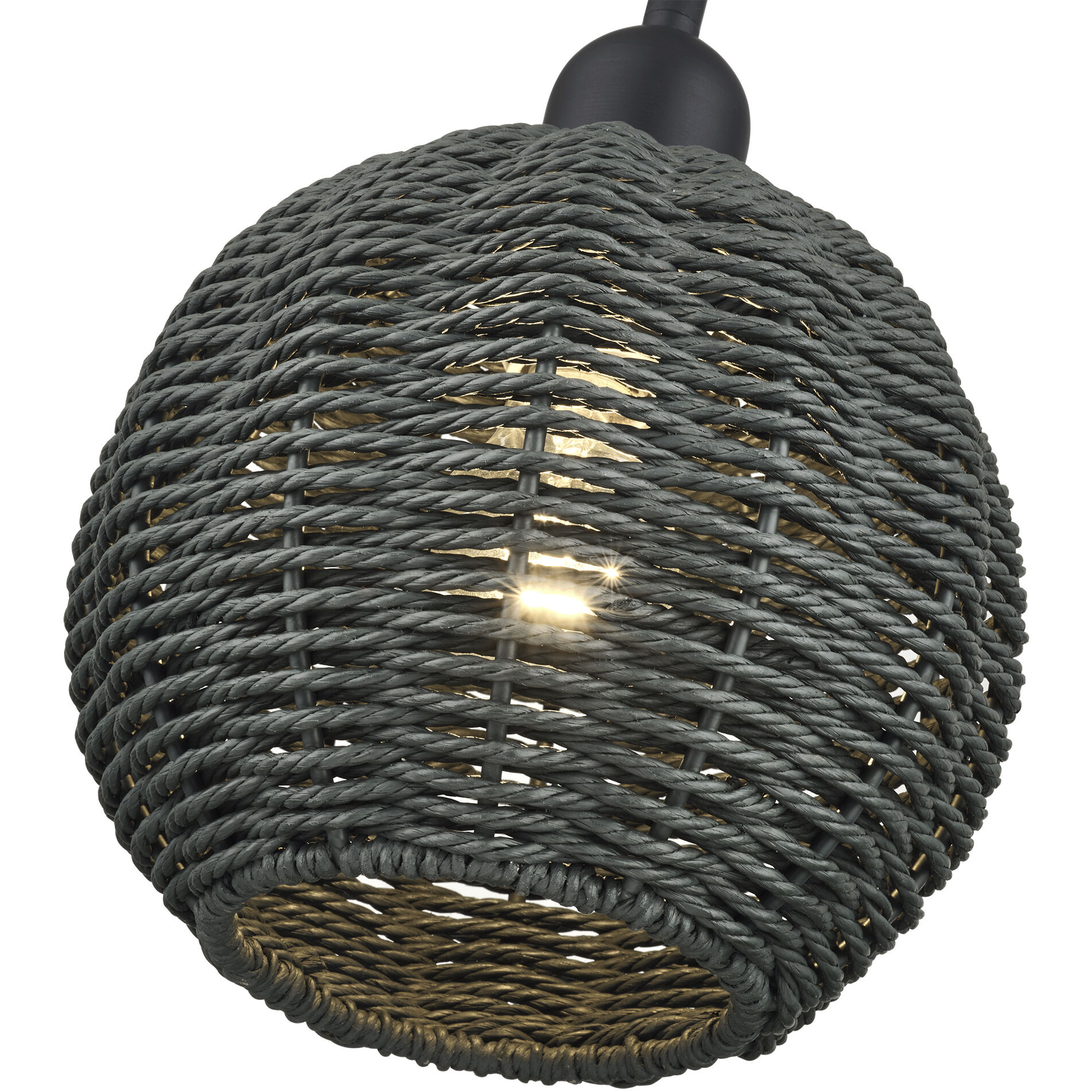 Deluna 1 Light 8 inch Black Pendant Ceiling Light, Mini Globe