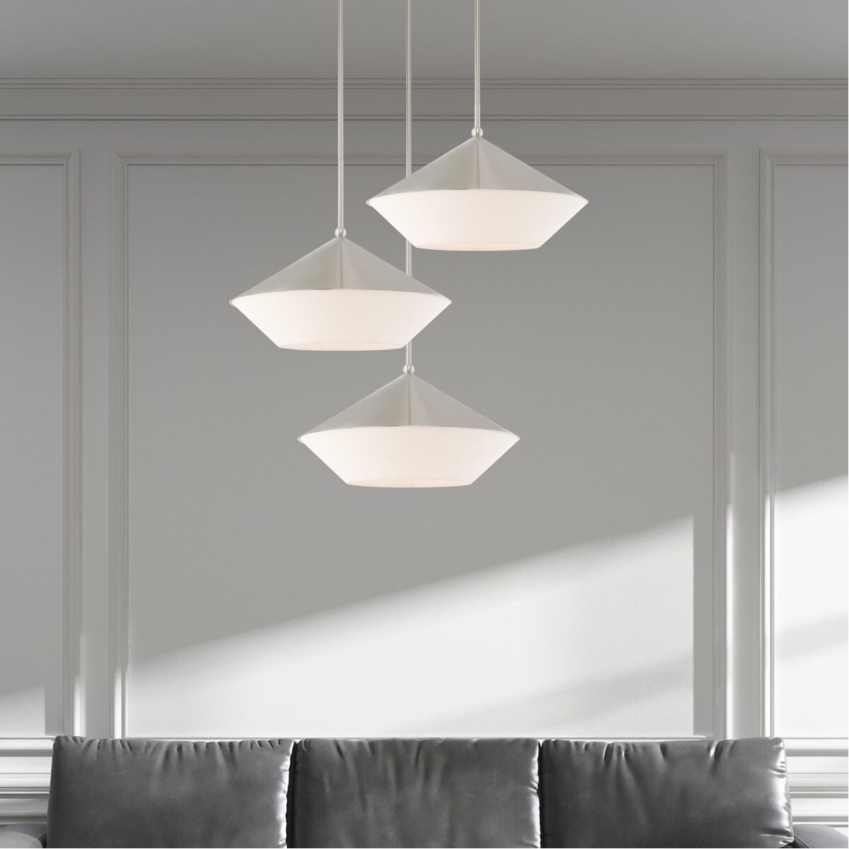 Stockholm 1 Light 18 inch Brushed Nickel Pendant Ceiling Light