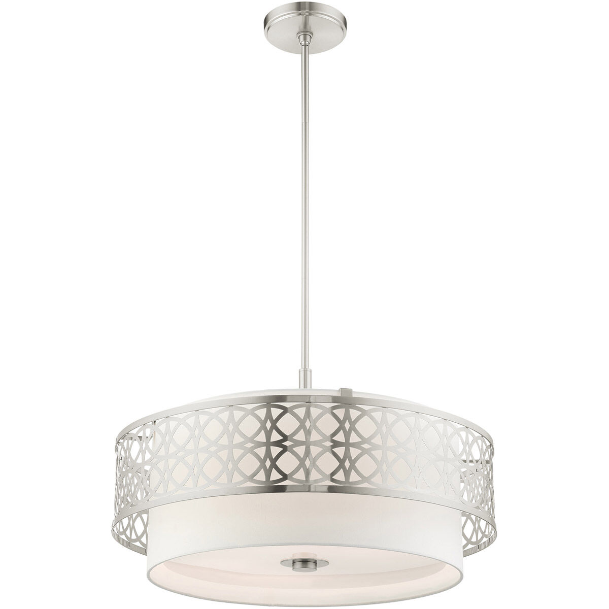 Calinda 5 Light 25 inch Brushed Nickel Pendant Chandelier Ceiling Light