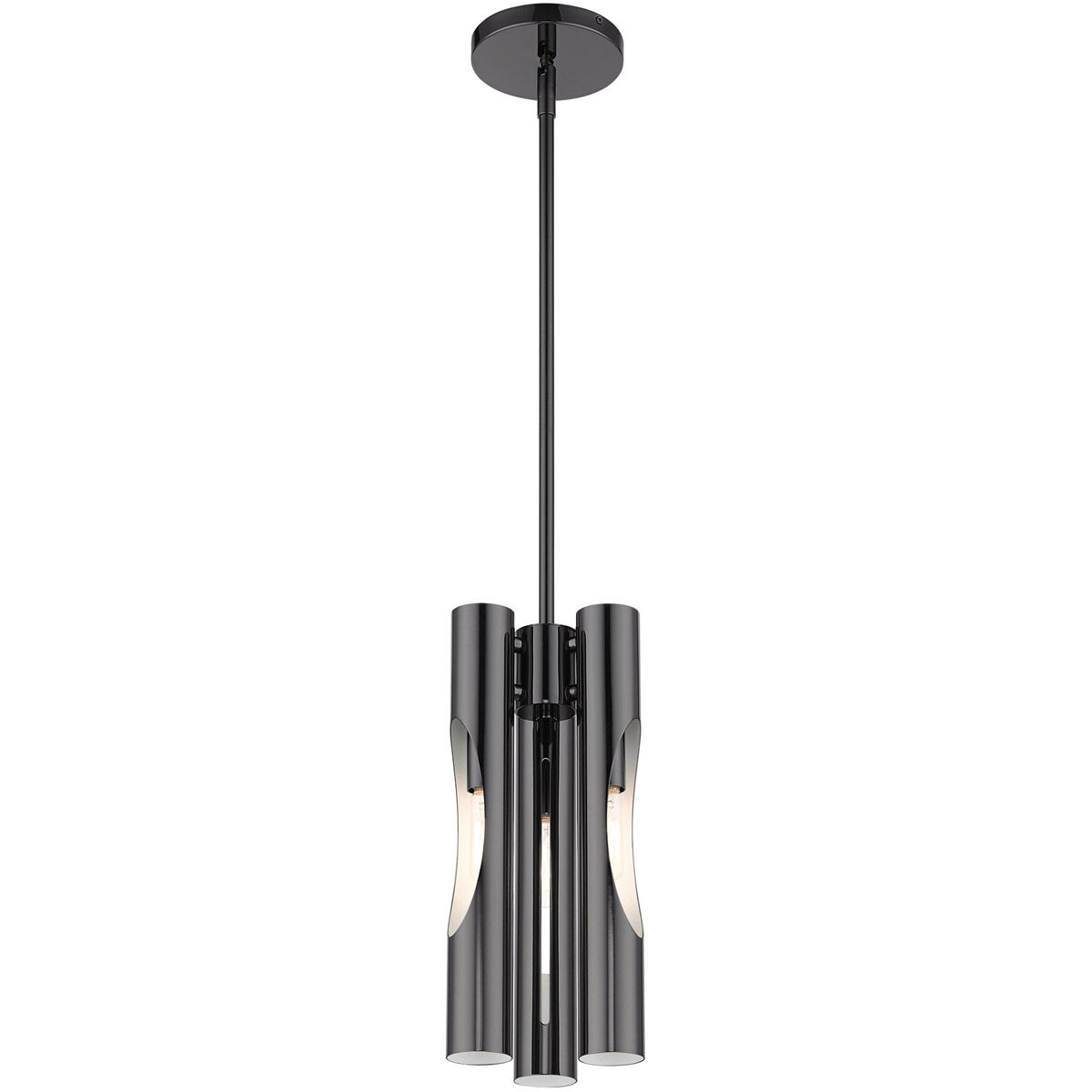 Acra 3 Light 6 inch Black Chrome Pendant Chandelier Ceiling Light