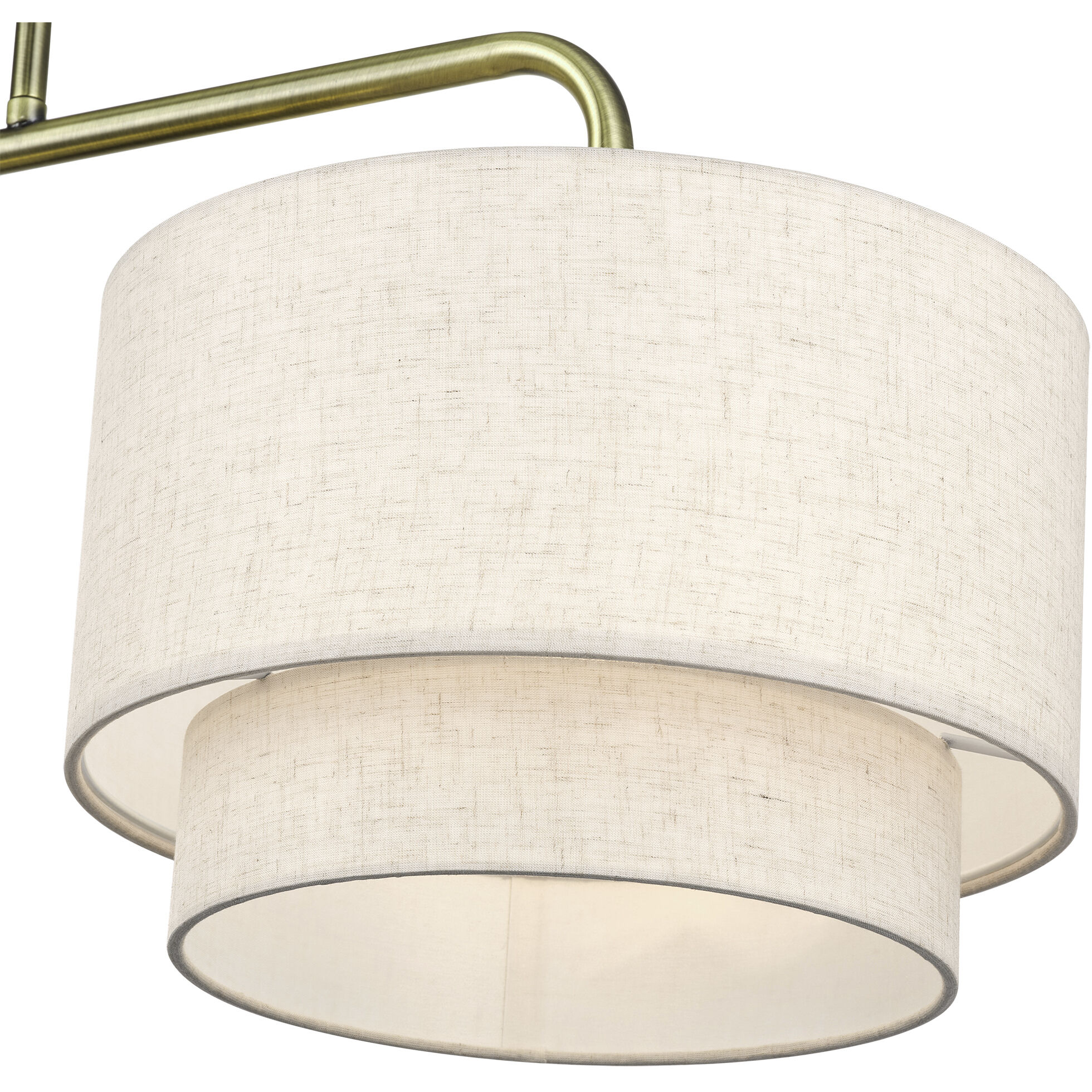 Manorwood 3 Light 48 inch Antique Brass Linear Chandelier Ceiling Light, Extra Large
