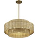 Weavington 5 Light 23 inch Antique Gold Leaf Pendant Chandelier Ceiling Light