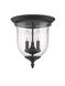 Legacy 3 Light 12 inch Black Flush Mount Ceiling Light