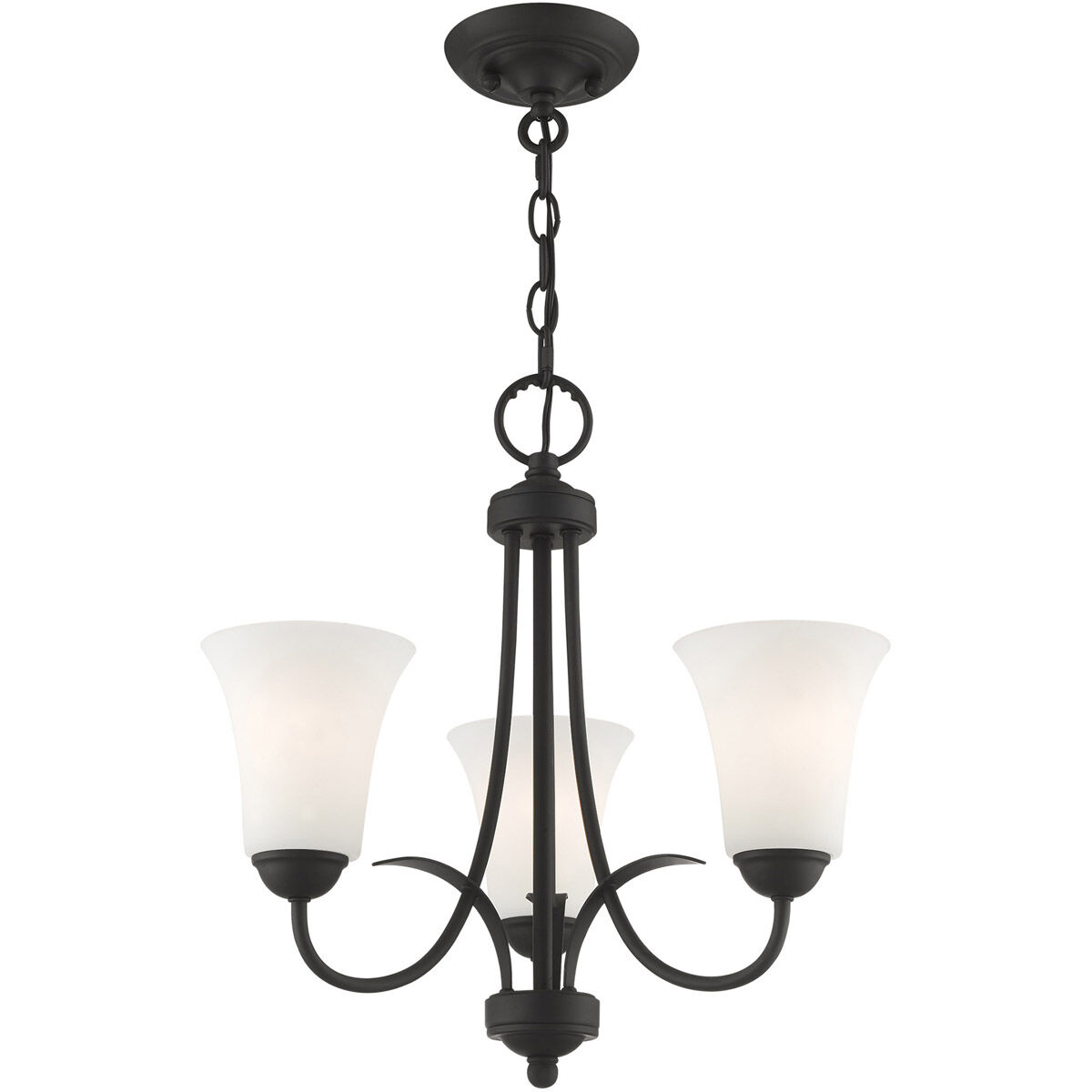 Ridgedale 3 Light 18 inch Black Convertible Mini Chandelier/Ceiling Mount Ceiling Light