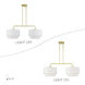 Manorwood 2 Light 35 inch Soft Gold Linear Chandelier Ceiling Light