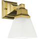 Mission 1 Light 5 inch Polished Brass Wall Sconce Wall Light