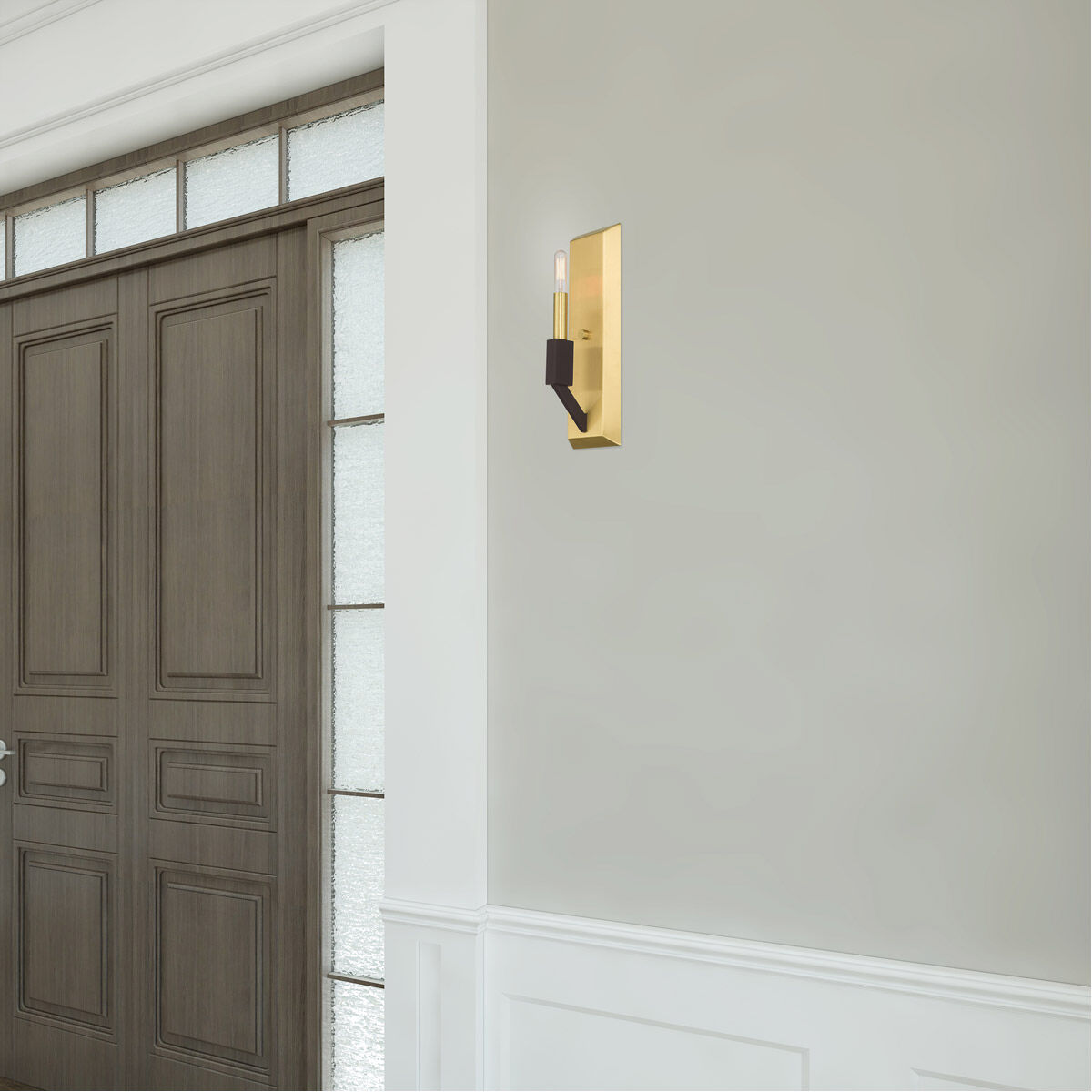 Beckett 1 Light 5 inch Satin Brass & Bronze ADA ADA Wall Sconce Wall Light