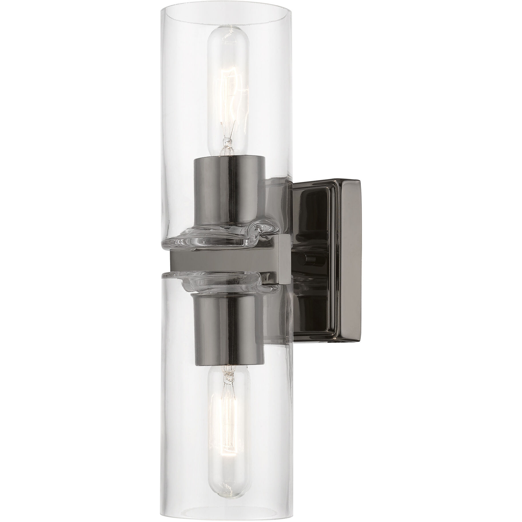 Clarion 2 Light 5 inch Black Chrome Vanity Sconce Wall Light