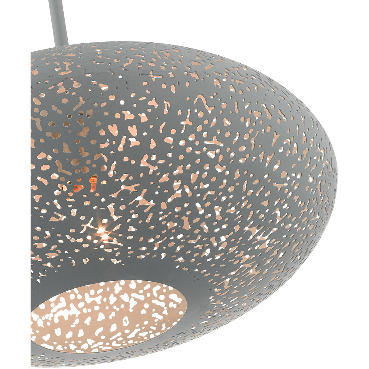 Charlton 1 Light 16 inch Nordic Gray with Brushed Nickel Accents Pendant Ceiling Light