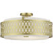 Vistaview 4 Light 21 inch Soft Gold Semi-Flush Ceiling Light