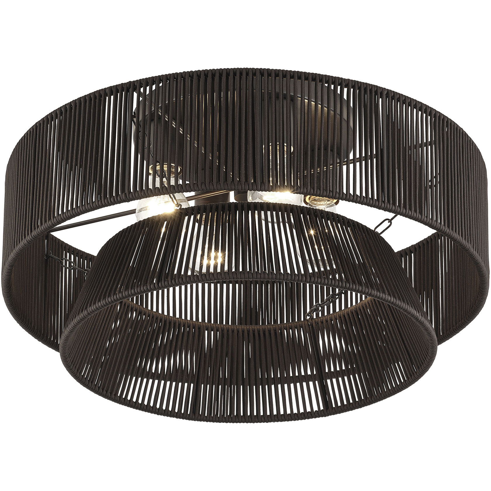 Florell 4 Light 21 inch English Bronze Semi Flush Mount Ceiling Light, Extra Large