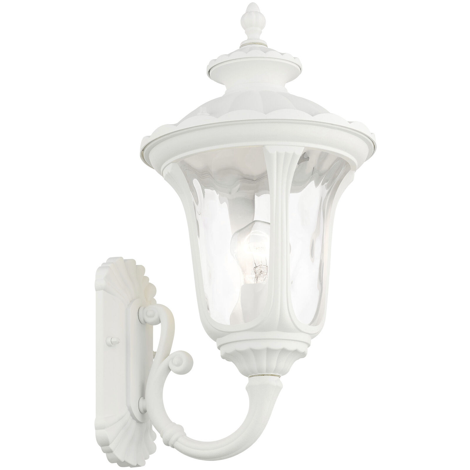 Oxford 1 Light 19 inch Textured White Outdoor Wall Lantern