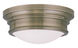 Astor 3 Light 16 inch Antique Brass Flush Mount Ceiling Light