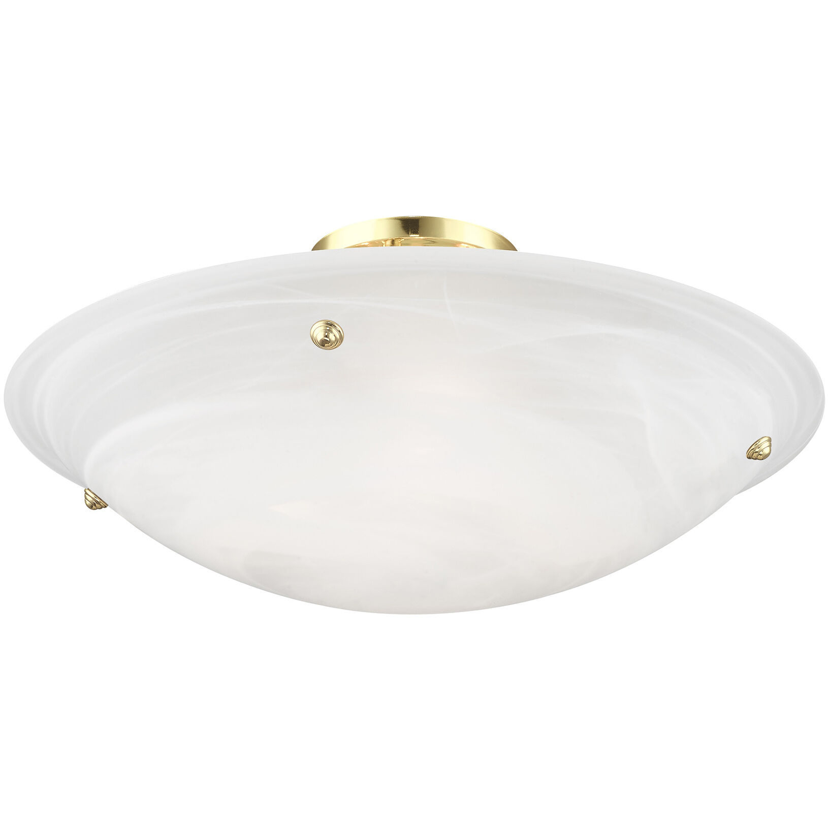 Oasis 4 Light 24 inch Polished Brass Semi-Flush Mount Ceiling Light