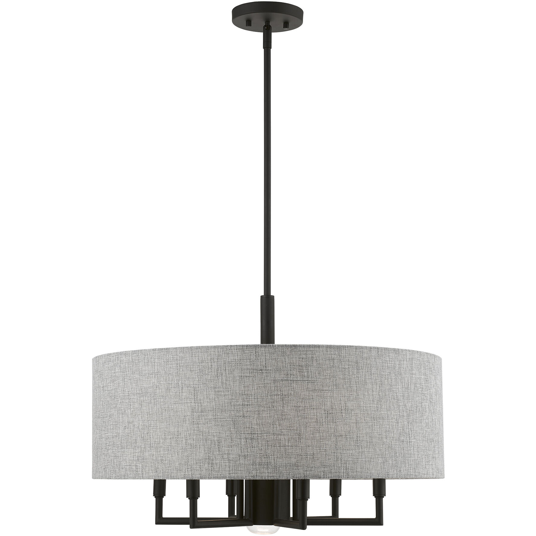 Dakota 7 Light 24 inch Black Pendant Chandelier Ceiling Light